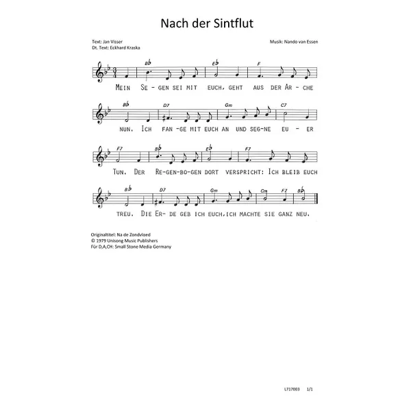 Produktbild des Artikels Nach der Sintflut (Noten - Download)