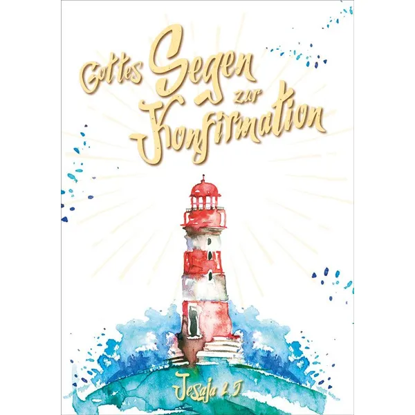 Produktbild des Artikels Faltkarte "Leuchtturm" - Konfirmation (Schreibwaren)