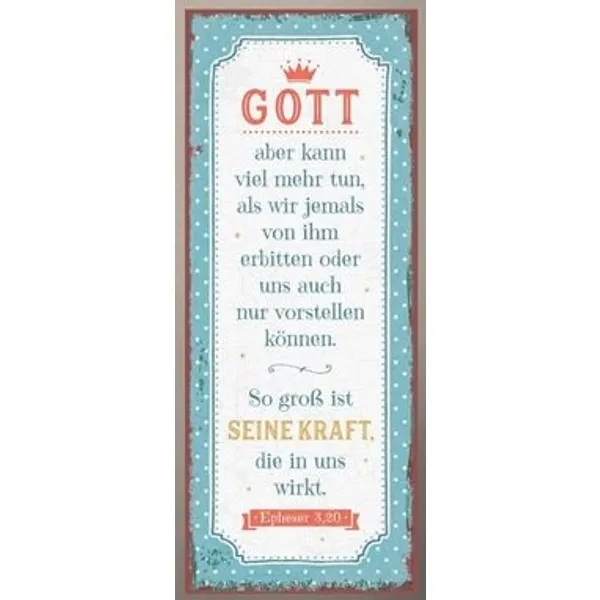 Produktbild des Artikels Metallschild lang - So groß ist seine Kraft ()