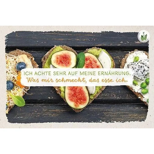 Produktbild des Artikels Kräuter-Dip-Karte - Ich achte sehr auf meine Ernährung. (Lebensmittel)