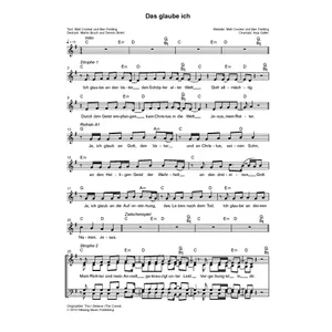 Produktbild des Artikels Das glaube ich (Noten - Download)