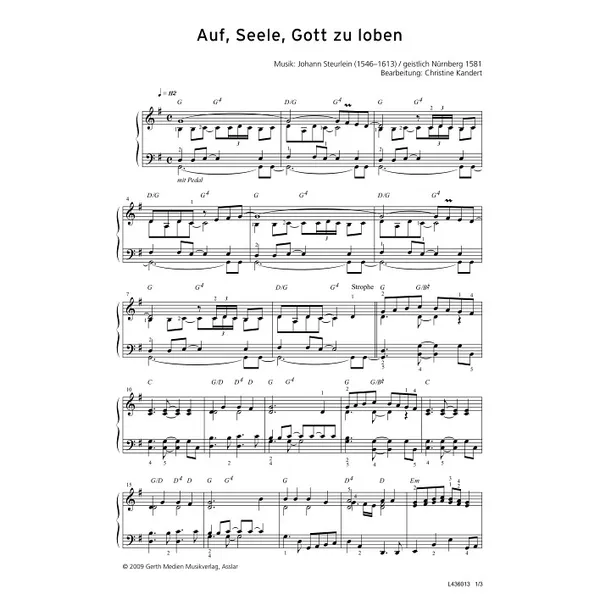 Produktbild des Artikels Auf, Seele, Gott zu loben (Noten - Download)