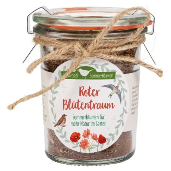 Produktbild des Artikels Sommerblumen Saatvogel "Roter Blütentraum" ()