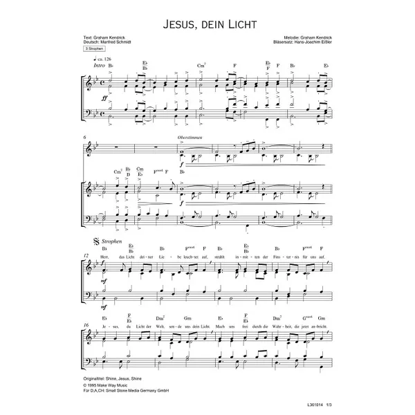 Produktbild des Artikels Jesus dein Licht (Noten - Download)
