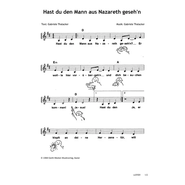 Produktbild des Artikels Hast du den Mann aus Nazareth geseh'n (Noten - Download)