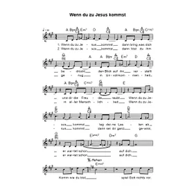 Produktbild des Artikels Wenn du zu Jesus kommst (Noten - Download)
