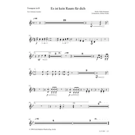 Produktbild des Artikels Es ist kein Raum für dich (Trompete in B) (Noten - Download)