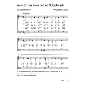 Produktbild des Artikels Wenn ich das Kreuz dort auf Golgatha seh (Noten - Download)
