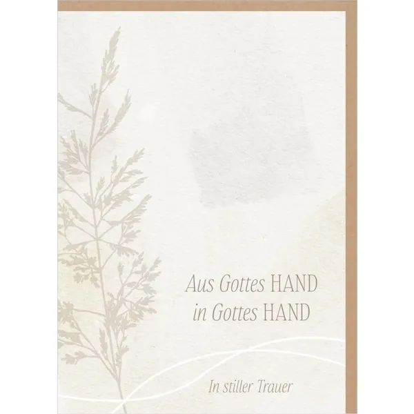 Produktbild des Artikels Faltkarte "Aus Gottes Hand" (Schreibwaren)