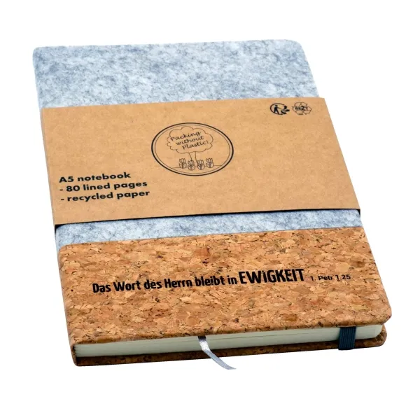 Produktbild des Artikels Notizbuch "Kork & RPET-Filz" DIN A5 (Schreibwaren)