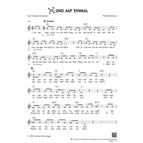 Produktbild des Artikels Und auf einmal (einstimmig) (Noten - Download)