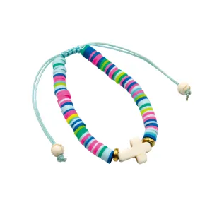 Produktbild des Artikels Armband "Kreuzperle" - hellblau ()