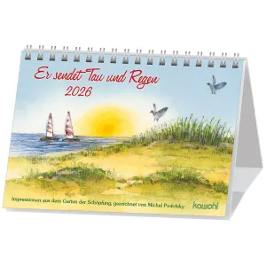 Produktbild des Artikels Er sendet Tau und Regen 2026 - Aufstellkalender (Kalender - Spiralbindung)