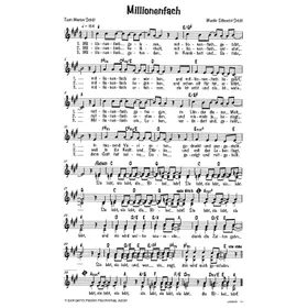 Produktbild des Artikels Millionenfach (Noten - Download)