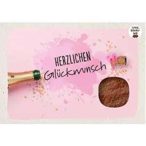 Produktbild des Artikels Schokokarte - Herzlichen Glückwunsch (Lebensmittel)