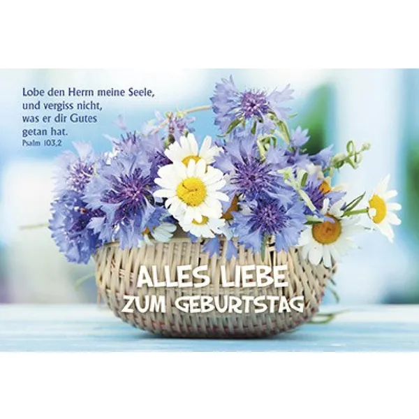 Produktbild des Artikels Faltkarte: Alles Liebe zum Geburtstag (Schreibwaren)