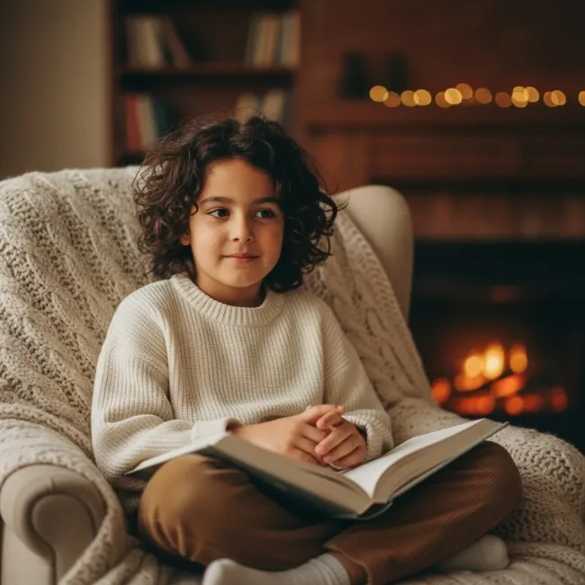 Foto von einem Kind mit Buch