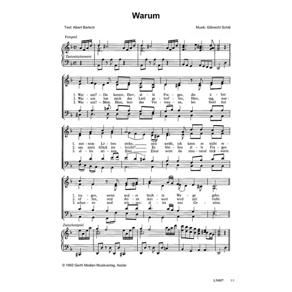 Produktbild des Artikels Warum (Noten - Download)