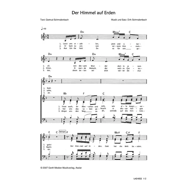 Produktbild des Artikels Der Himmel auf Erden (Noten - Download)