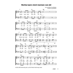 Produktbild des Artikels Nichts kann mich trennen von dir (Noten - Download)