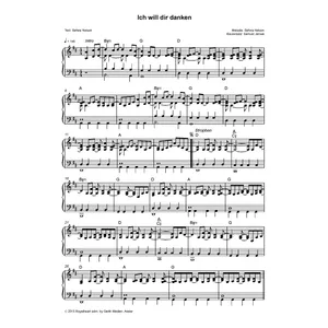 Produktbild des Artikels Ich will dir danken (Noten - Download)