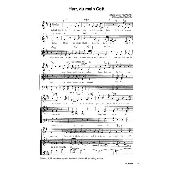 Produktbild des Artikels Herr, du mein Gott (Noten - Download)