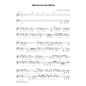 Produktbild des Artikels Jahweh ist sein Name (Noten - Download)