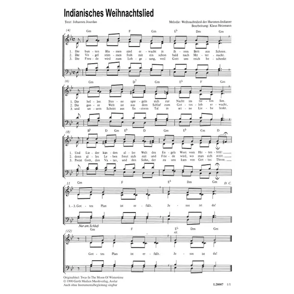 Produktbild des Artikels Indianisches Weihnachtslied (Noten - Download)