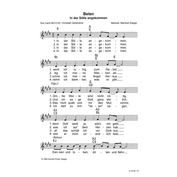 Produktbild des Artikels Beten (Noten - Download)