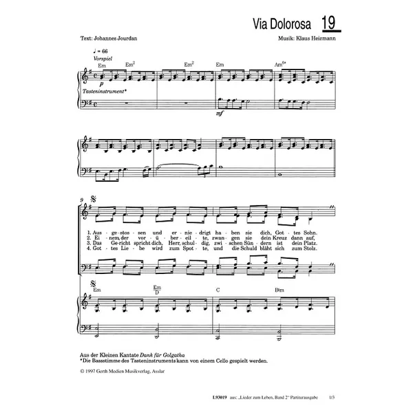 Produktbild des Artikels Via Dolorosa (Noten - Download)