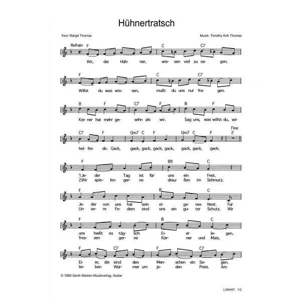 Produktbild des Artikels Hühnertratsch (Noten - Download)