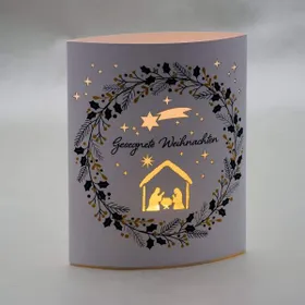 Produktbild des Artikels LED-Papierlampe "Gesegnete Weihnachten" ()
