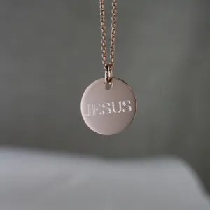 Produktbild des Artikels Kette mit Anhänger "JESUS" vergoldet ()