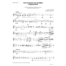 Produktbild des Artikels Lobe den Herren, den mächtigen König der Ehren (Noten - Download)