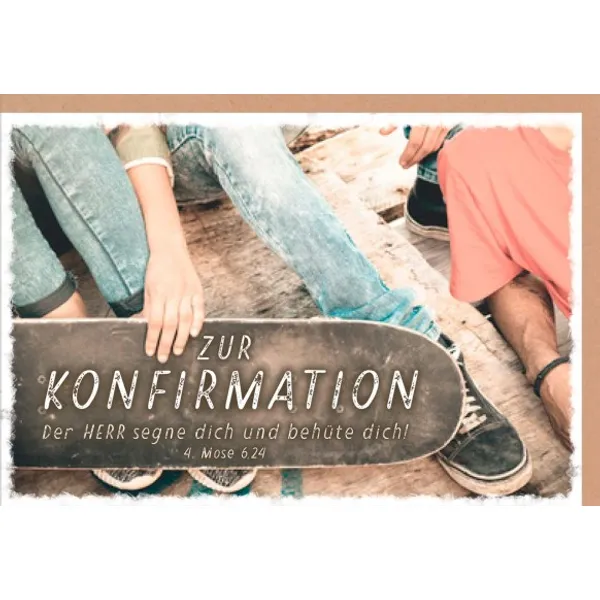 Produktbild des Artikels Faltkarte "Zur Konfirmation" - Skateboard (Schreibwaren)