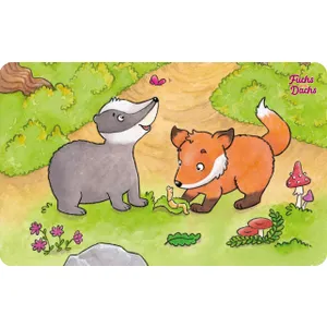 Produktbild des Artikels Früstücksbrettchen - Fuchs und Dachs ()