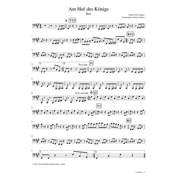 Produktbild des Artikels Am Hof des Königs (Bass) (Noten - Download)