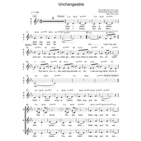 Produktbild des Artikels Unchangeable (Noten - Download)