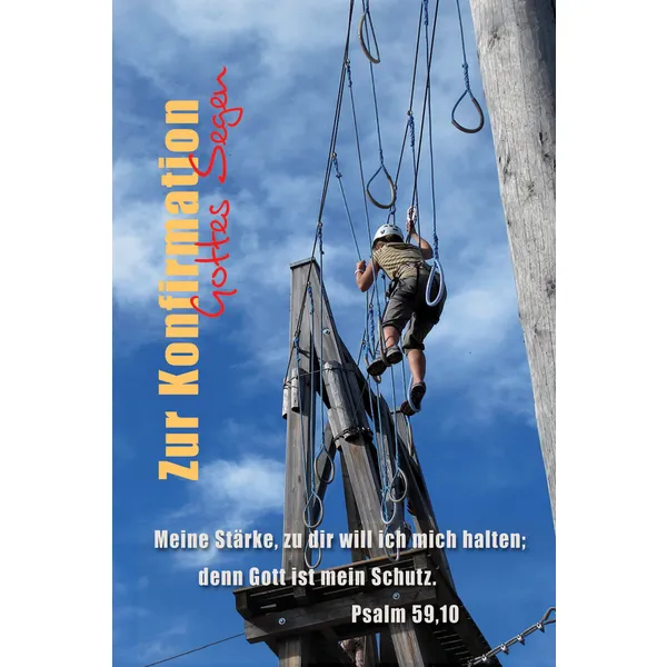 Produktbild des Artikels Faltkarte "Zur Konfirmation Gottes Segen - Meine Stärke..." - 5 Stück (Schreibwaren)