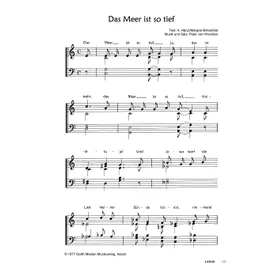 Produktbild des Artikels Das Meer ist so tief (Noten - Download)