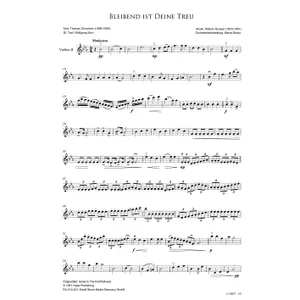 Produktbild des Artikels Bleibend ist deine Treu (Violine 2) (Noten - Download)