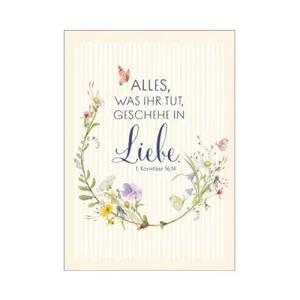 Produktbild des Artikels Postkarte "Alles, was ihr tut, geschehe in Liebe" (Schreibwaren)