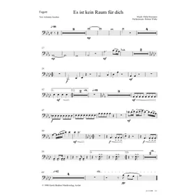 Produktbild des Artikels Es ist kein Raum für dich (Fagott) (Noten - Download)