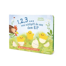 Produktbild des Artikels 1,2,3 ... was schlüpft da aus dem Ei? (Buch - Pappbilderbuch)