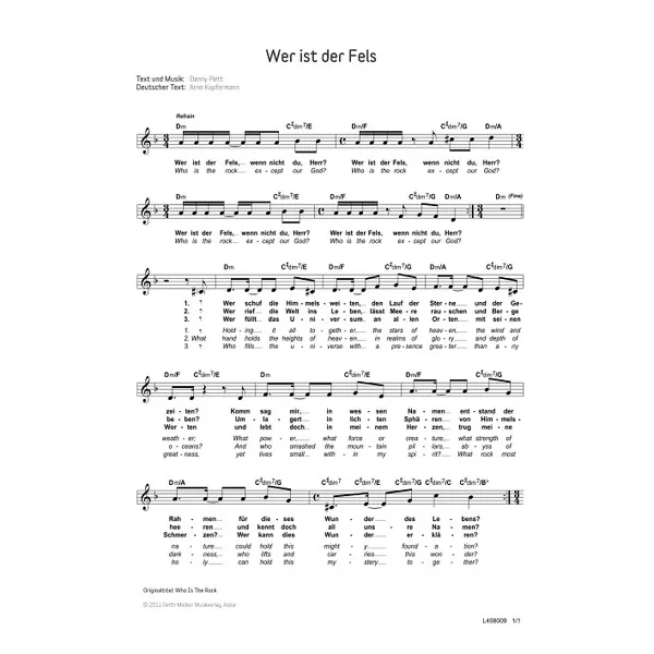 Produktbild des Artikels Wer ist der Fels (Noten - Download)