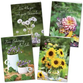 Produktbild des Artikels Faltkartenserie: Geburtstag, 4 Stück (Schreibwaren)