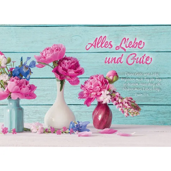 Produktbild des Artikels Postkarten: Alles Liebe und Gute, 4 Stück (Schreibwaren)