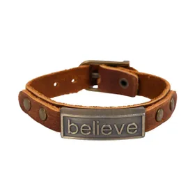 Produktbild des Artikels Leder-Armband "believe" - braun ()