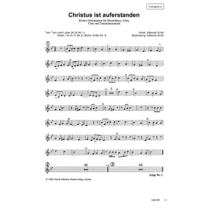Produktbild des Artikels Christus ist auferstanden (Trompete 2) (Noten - Download)