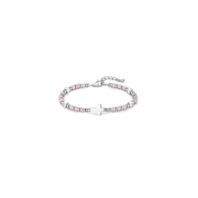 Produktbild des Artikels Perlenarmband "Kreuz" - rosa ()